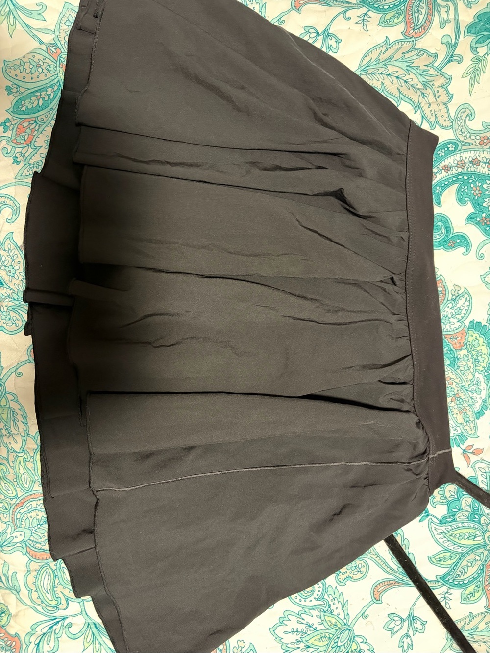 Black Pleated Mini Skort